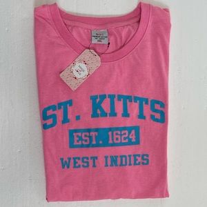 New with tags, St. Kitts, West Indies, Short Sleeved T-Shirt, Pink, Size 3XL